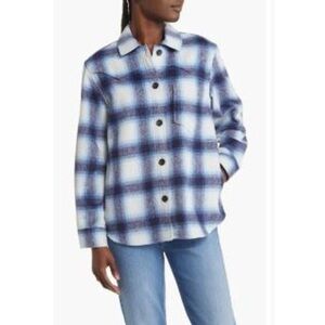 NWT Rails Women's Blue Plaid Shirt Jacket MSPR $218!! Size S